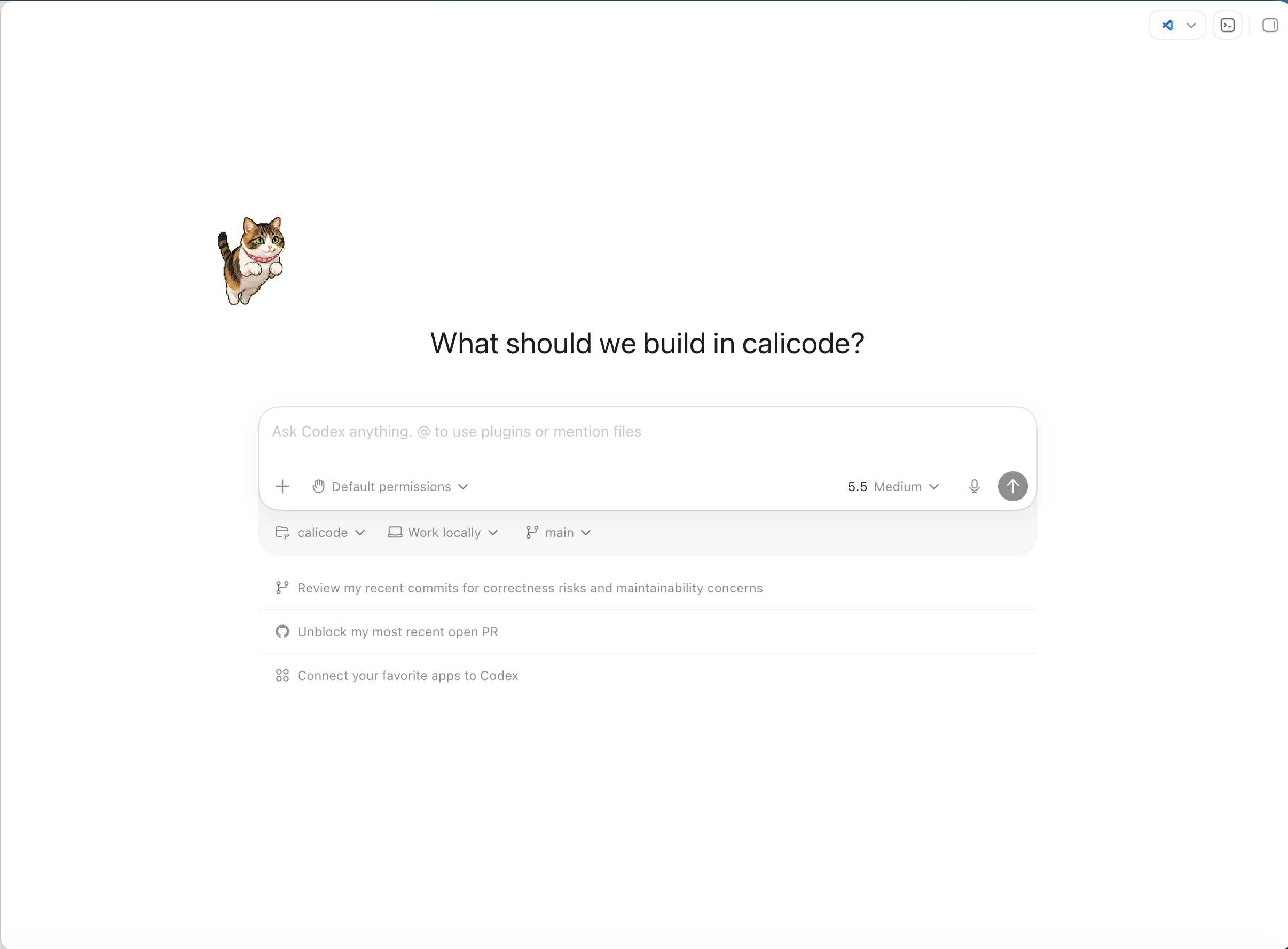 Codex Desktopで凜ちゃんが走っている様子