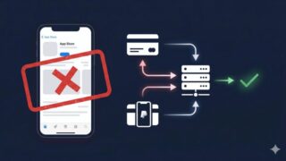 個人開発アプリのApp StoreリジェクトからStripeとRevenueCat共存構成で解決するまでのイメージ図
